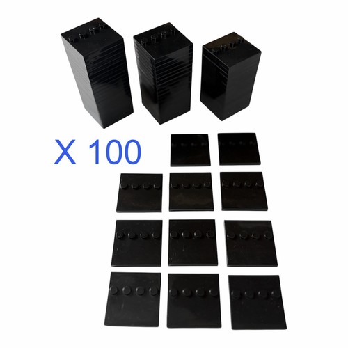 100 black base plate plates - black,
